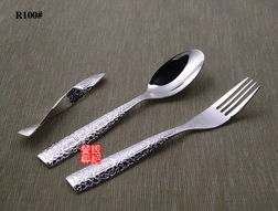 银貂高档外贸出口系列不锈钢刀叉餐具高清图片 高清大图